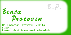 beata protovin business card